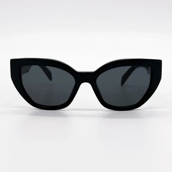 NEW PRADA SPR A09 1AB5S0 WOMEN SUNGLASSES PRA09S 1AB5S0 BLACK CAT EYE PR A09S